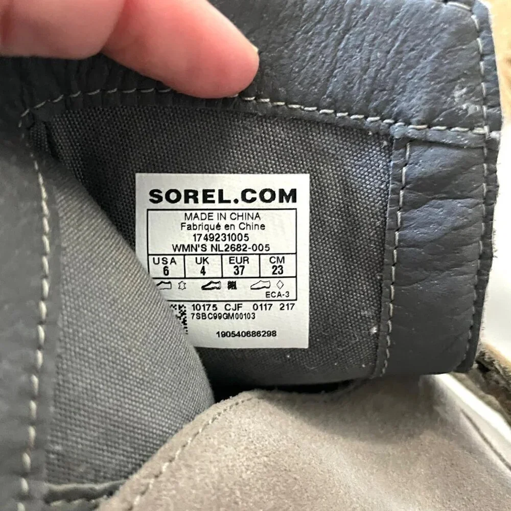 Sorel Farah Short Boot in Kettle Ankle Suede Heeled NL2682-005 Women's Size 6